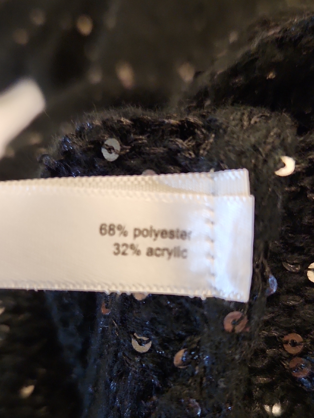 Fashion Bug Black Sequin Sweater Top - Picture 8 of 8
